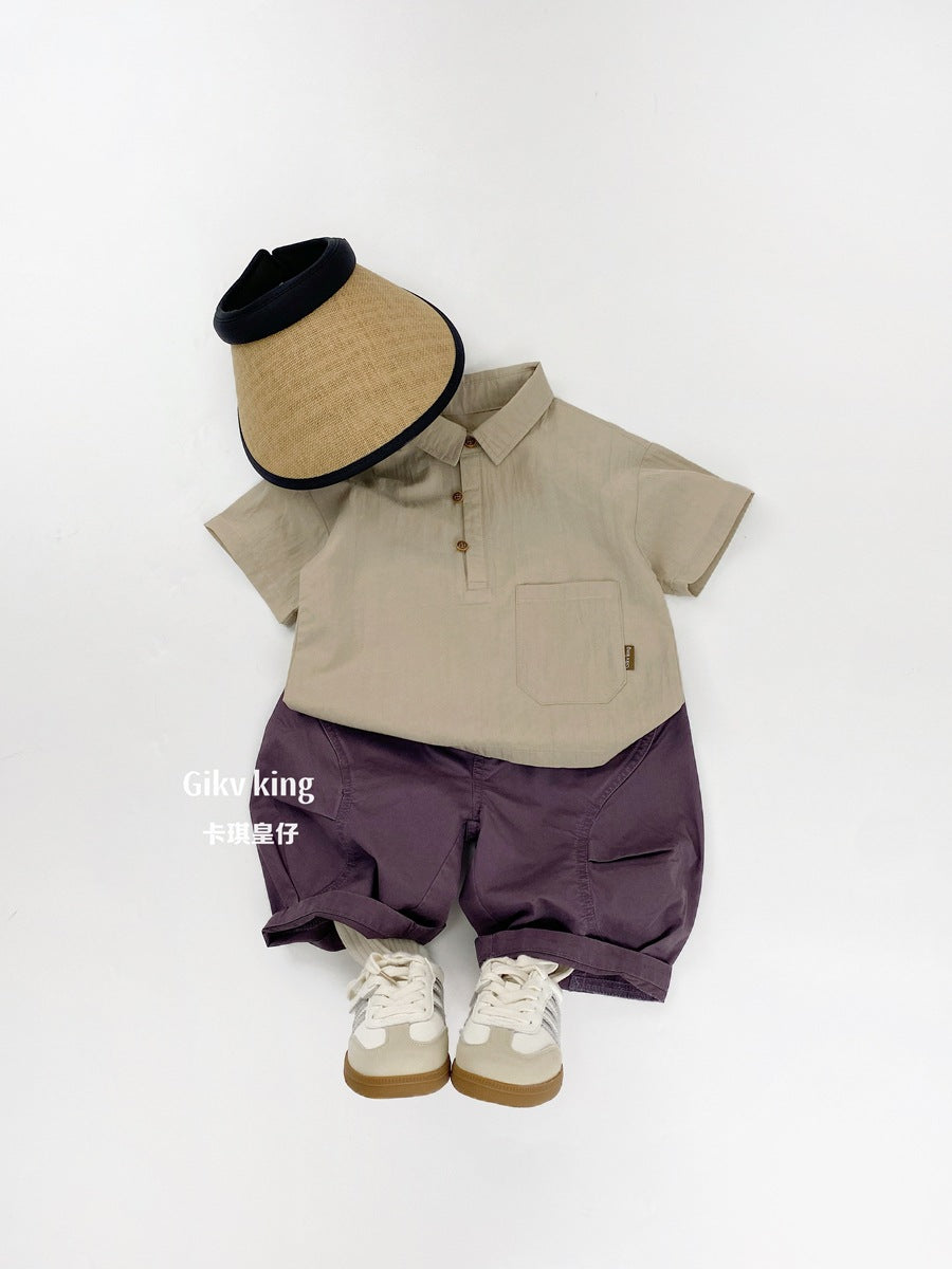 Short-Sleeve Pullover Shirt テンセル 半袖シャツ【mh0013478】