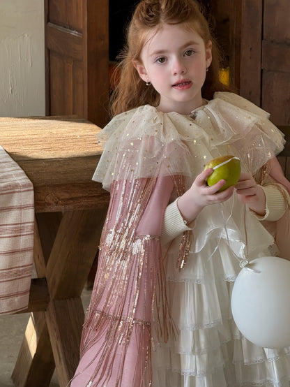 Princess Robe, Sequined Tulle Cape, Princess Style [mh0011896]