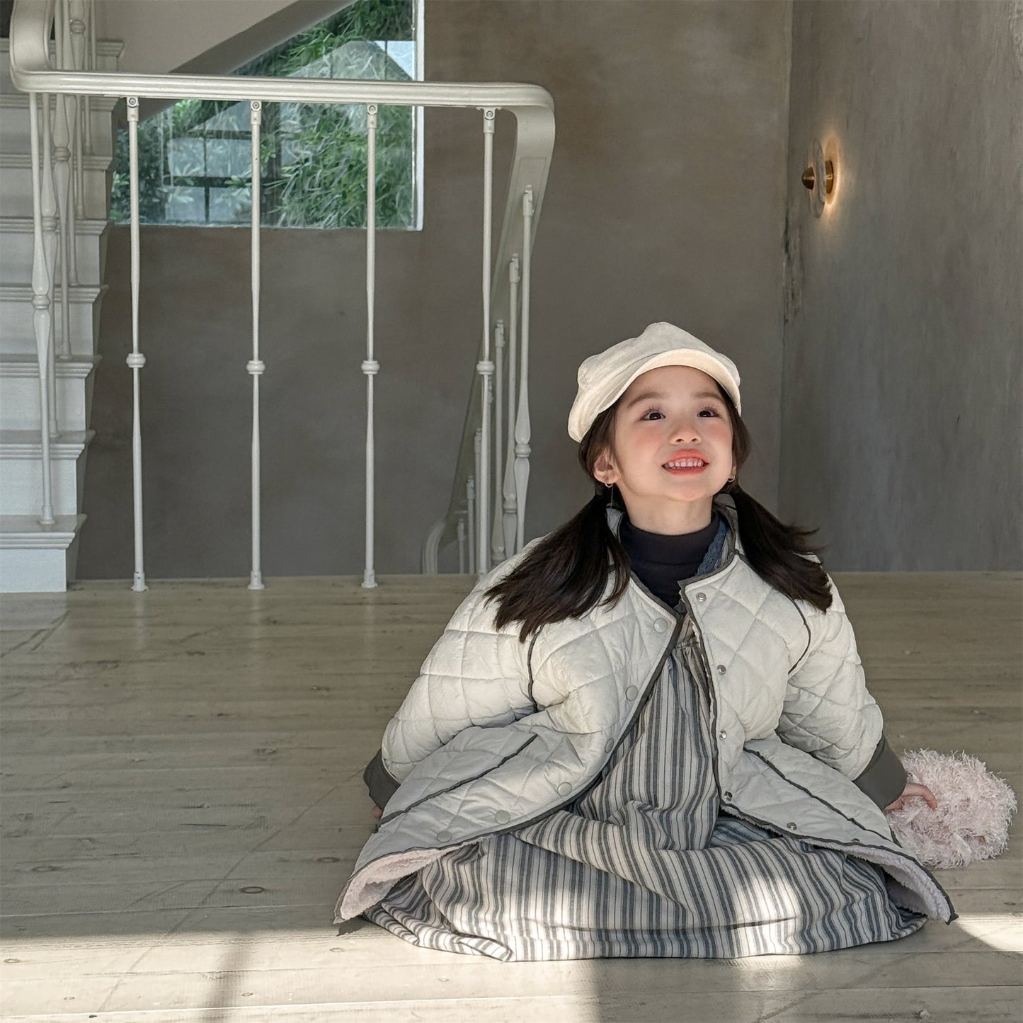 キルトジャケット ノーカラー キルティング アウター【mh0011924】