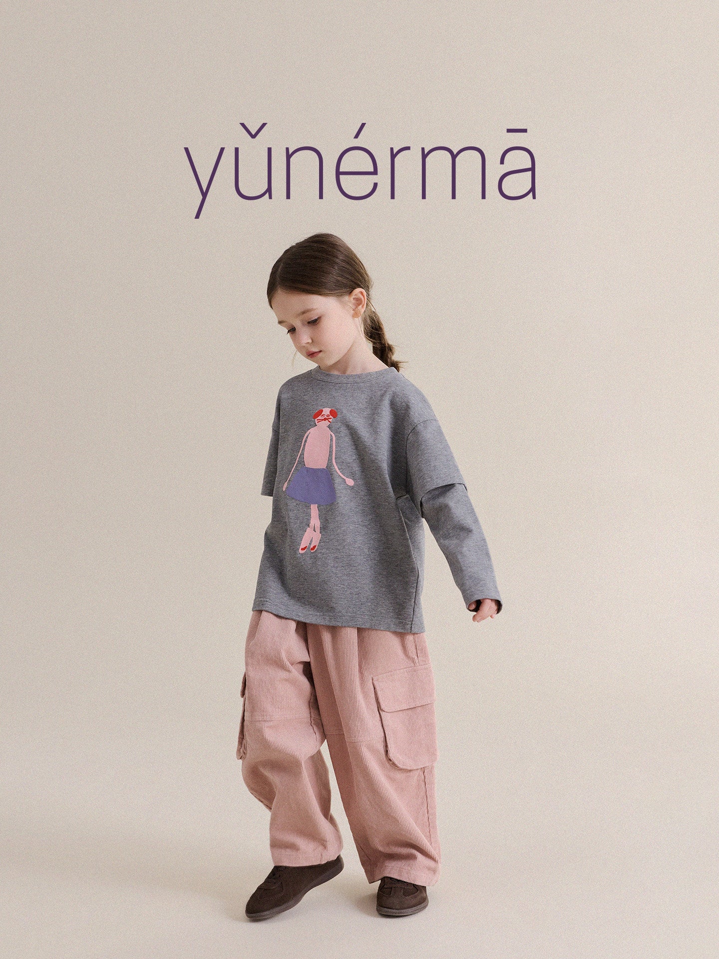 Kids' Junior Faux Layered Printed Long-Sleeve T-Shirt [mh0013972]