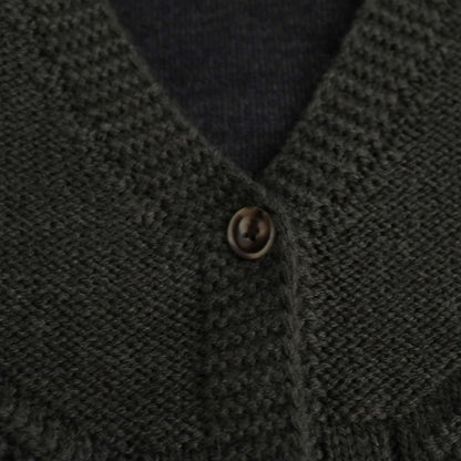 ウールベスト 前あき ニット シンプル Vネック【mh0011779】