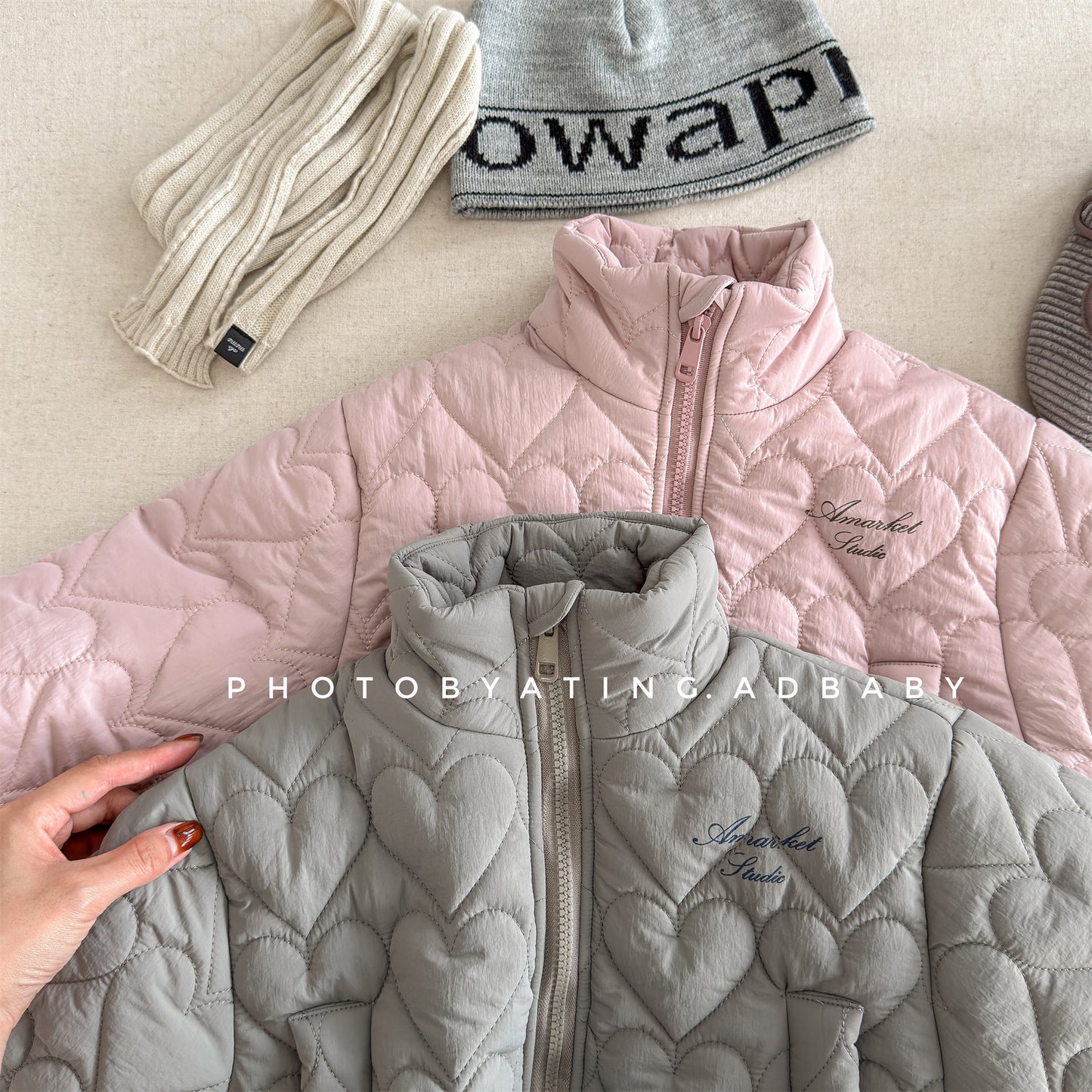 ハートキルティングジャケット キルトブルゾン ショートコート【mh0011912】