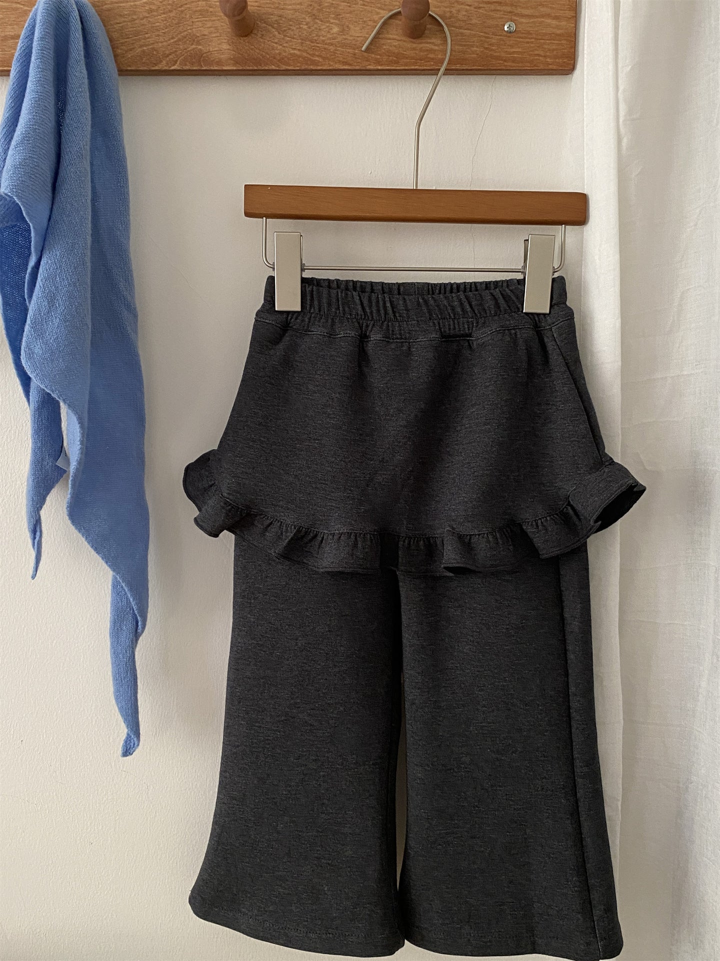 Pantalones acampanados con falda de volantes para niños【mh0014213】