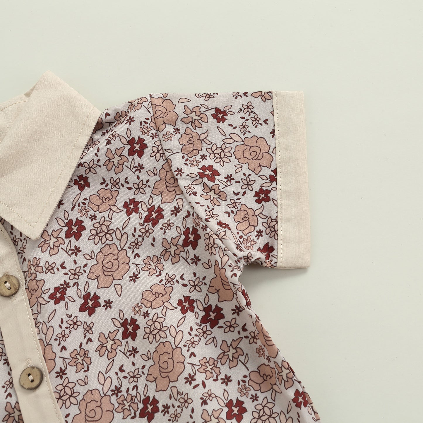 -ベビー キッズ セットアップ フラワー 花柄 ガールズ キャミソール ロンパース ワンピース ボーイズ セットアップ 半袖 シャツ ショートパンツ リンク 姉妹 兄弟 お揃い コーデ【mh0002074】 - mamahalo shop - ノースリーブワンピース -  べビー服 - 子供服 - 男の子 - 女の子