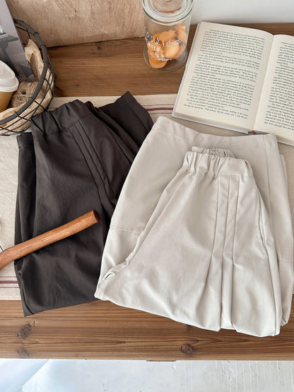 -ピンタック切り替えワイドガウチョパンツ【mh0010772】 - mamahalo shop - ロングパンツ・スウェットパンツ -  べビー服 - 子供服 - 男の子 - 女の子