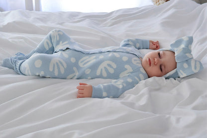 長袖ニットロンパース 幾何学模様 ジャカードニット ジャンプスーツ【mh0011855】