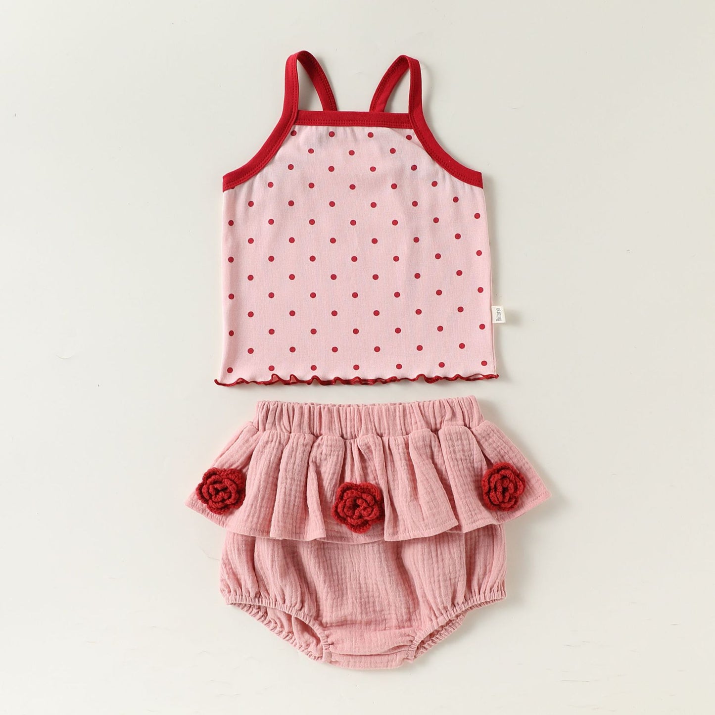 Polka Dot Cami Blooms Set ドット柄 キャミソール ブルマ セット【mh0013029】