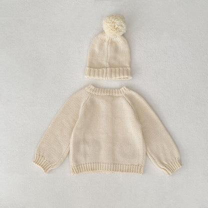 -ハートポケットニットカーディガン/ニット帽【mh0010845】 - mamahalo shop - カーディガン・パーカー -  べビー服 - 子供服 - 男の子 - 女の子