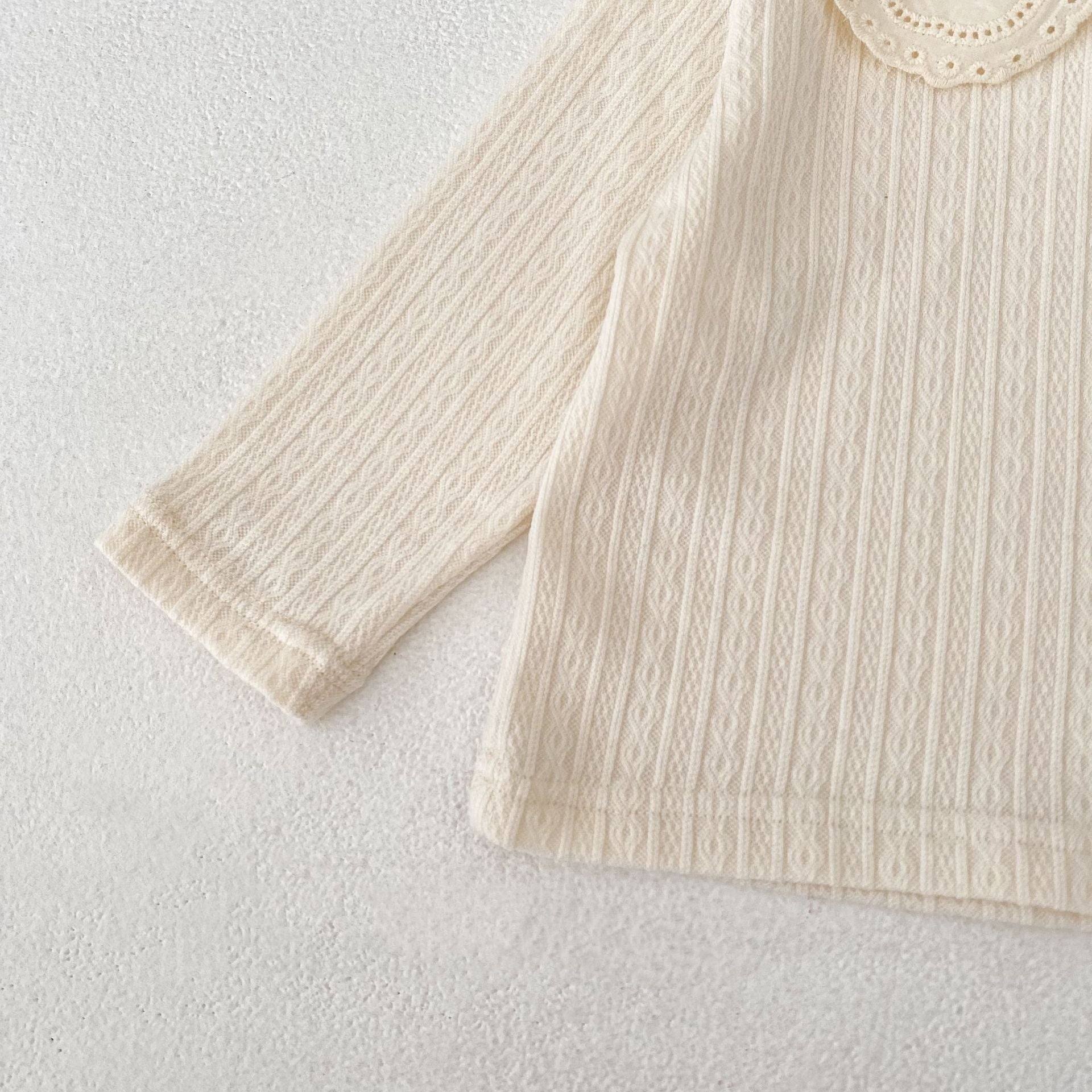 -ビッグフリルレース襟長袖Tシャツ【mh0010855】 - mamahalo shop - 長袖Tシャツ -  べビー服 - 子供服 - 男の子 - 女の子