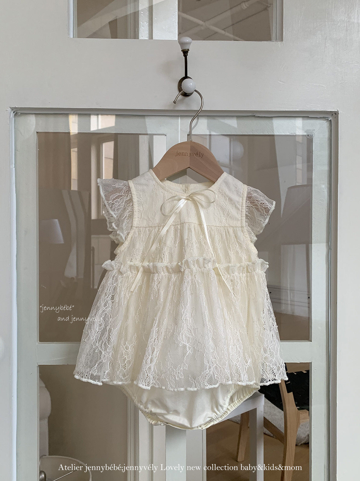 Lace Sleeveless Romper Dress レース 袖フリル ロンパース ドレス【mh0012539】