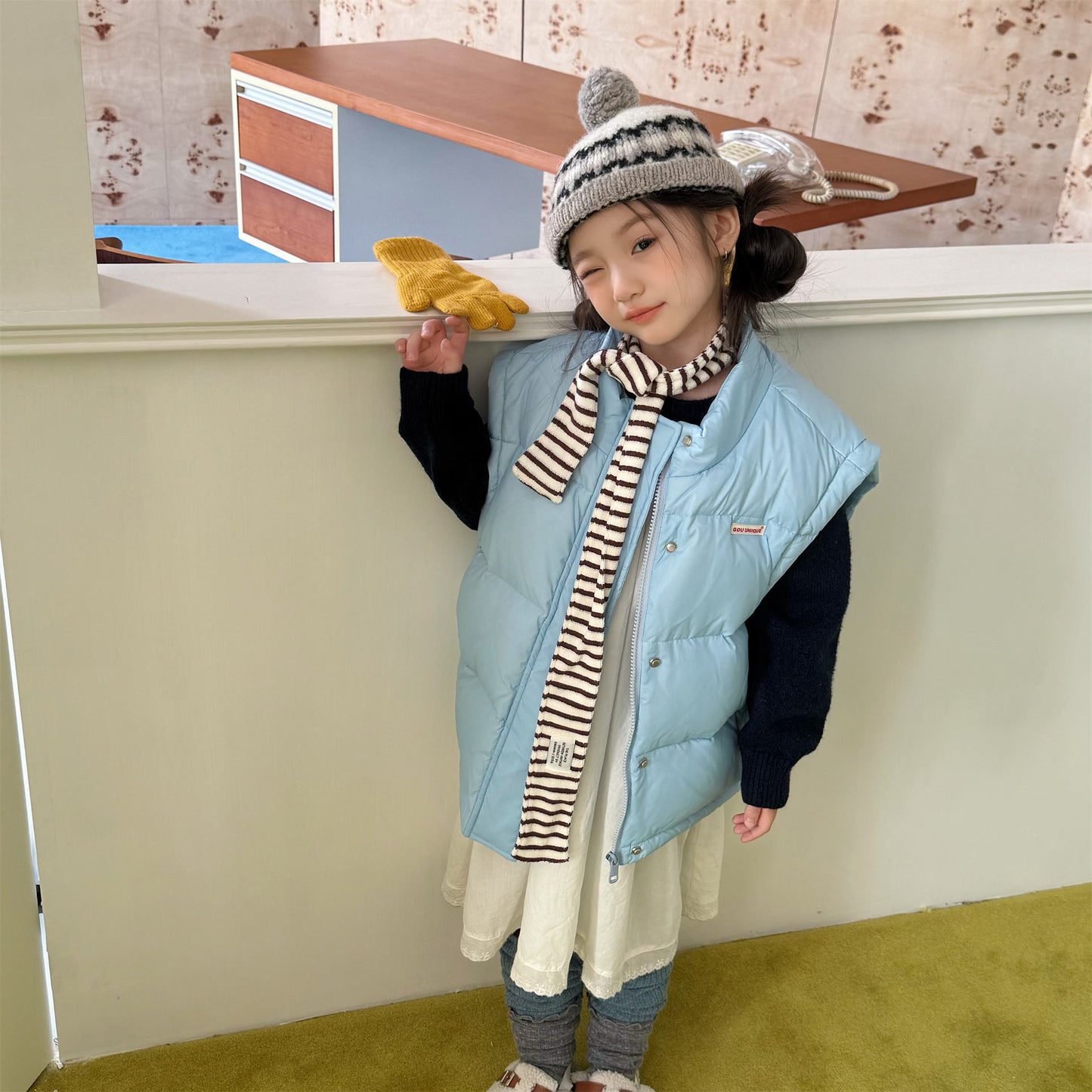 中綿ダウンベスト アウター 裏フリース【mh0011919】