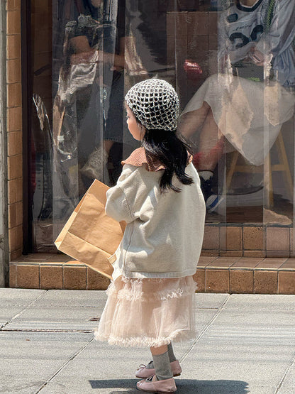 -ニットVネックシンプルカーディガン【mh0011028】 - mamahalo shop - カーディガン・パーカー -  べビー服 - 子供服 - 男の子 - 女の子