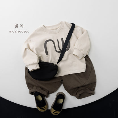 -幾何学プリント長袖Tシャツ【mh0010861】 - mamahalo shop - 長袖Tシャツ -  べビー服 - 子供服 - 男の子 - 女の子