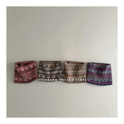 キッズネックウォーマー ジャカード マフラー スカーフ【mh0011844】