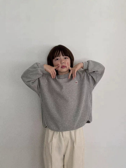 Sudadera de manga larga con logotipo para bebé y niño, tejido waffle【mh0014629】