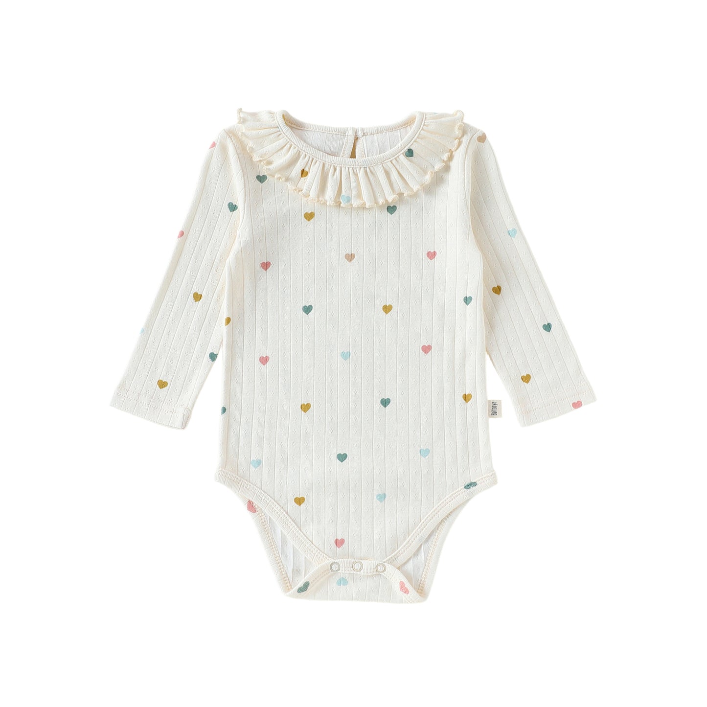 ベビー ラッフルカラー 長袖 ロンパース【mh0013949】