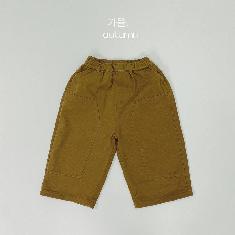 キッズ パッチワーク ルーズ ワークパンツ【mh0013928】