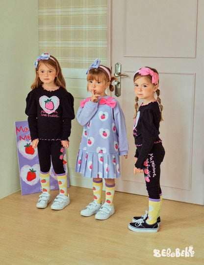 -いちごプリント長袖トップス/フリルレギンス/フリルワンピース/ノースリーブプリーツワンピース【mh0010988】 - mamahalo shop - ノースリーブワンピース -  べビー服 - 子供服 - 男の子 - 女の子