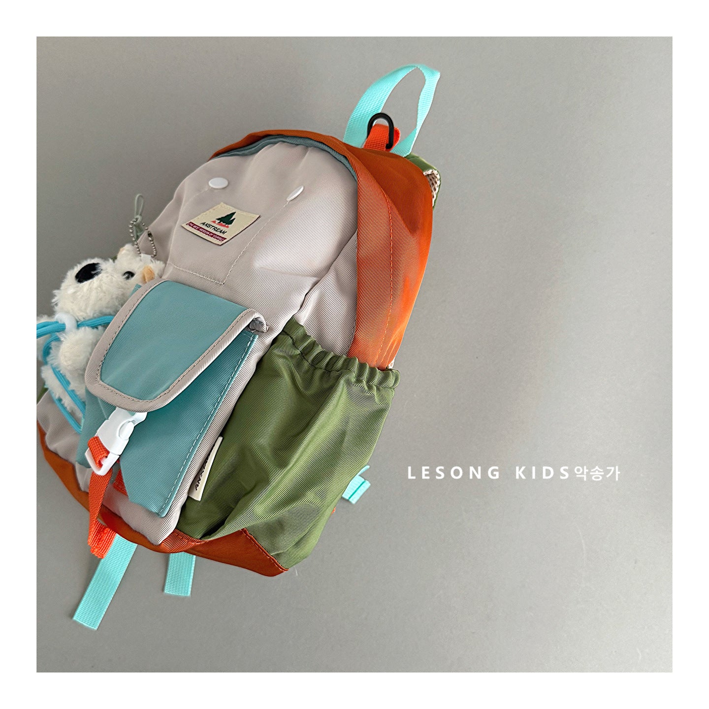 ベビーキッズリュック バックパック カラーブロック 鞄 バッグ【mh0011822】