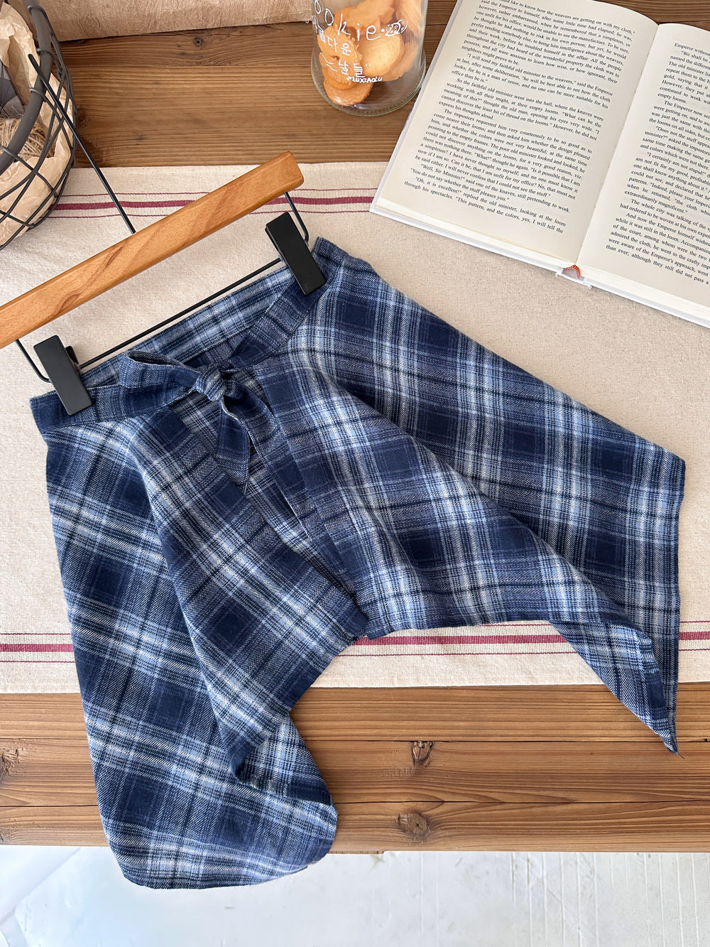 -チェックエプロンスタイル巻きスカート【mh0010769】 - mamahalo shop - スカート -  べビー服 - 子供服 - 男の子 - 女の子