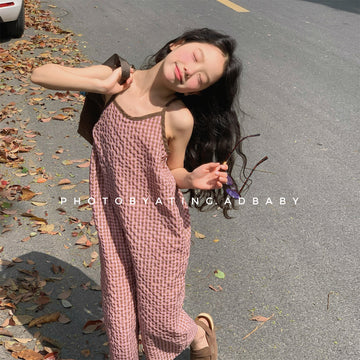 Gingham Check Cami Jumpsuit ギンガムチェック キャミソール オールインワン【mh0012654】