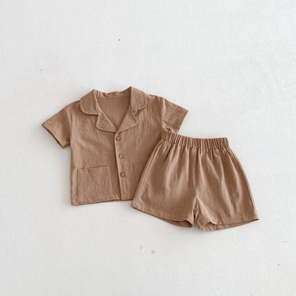 Open Collar Shirt & Shorts Set オープンカラー 半袖 セットアップ【mh0012723】