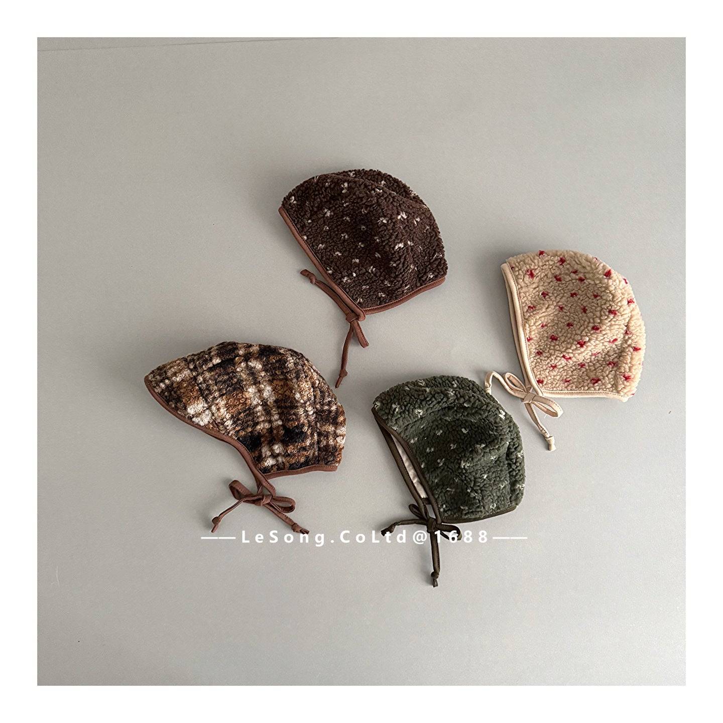 ベビー帽子 ボアフリース ボンネット 耳当て付き帽子【mh0011814】