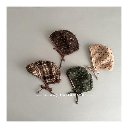 ベビー帽子 ボアフリース ボンネット 耳当て付き帽子【mh0011814】