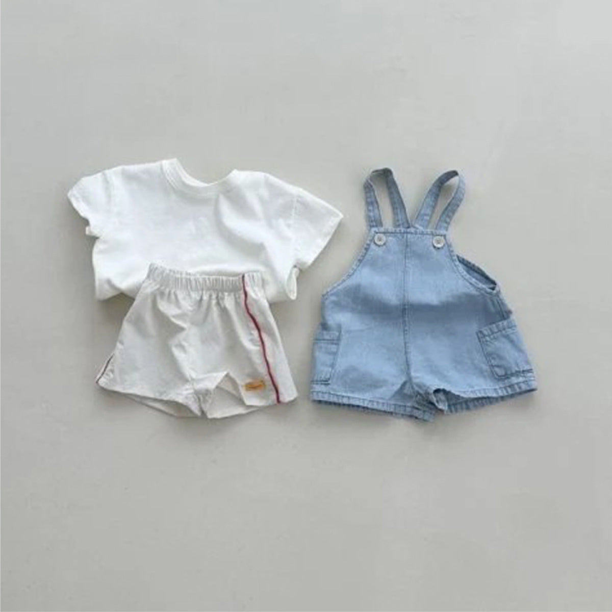 Baby Side Pocket Overalls Short Pants [mh0013877]