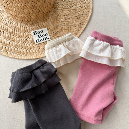 Ruffle Waist Short Leggings ラッフル ショートレギンス【mh0013231】