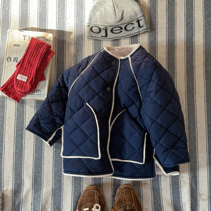 キルトジャケット ノーカラー キルティング アウター【mh0011924】