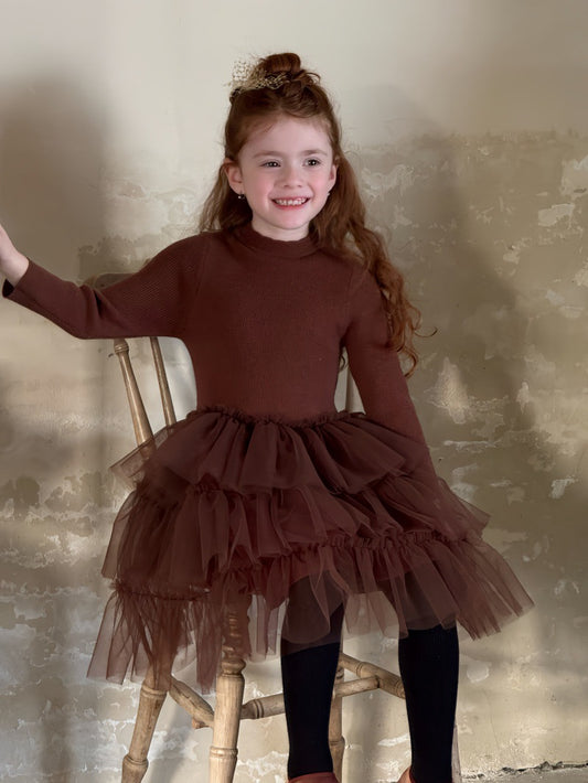 長袖ワンピース チュチュパフュースカート バレリーナドレス【mh0011895】