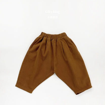 Woven Cotton Elastic Waist Balloon Pants 【mh0012568】