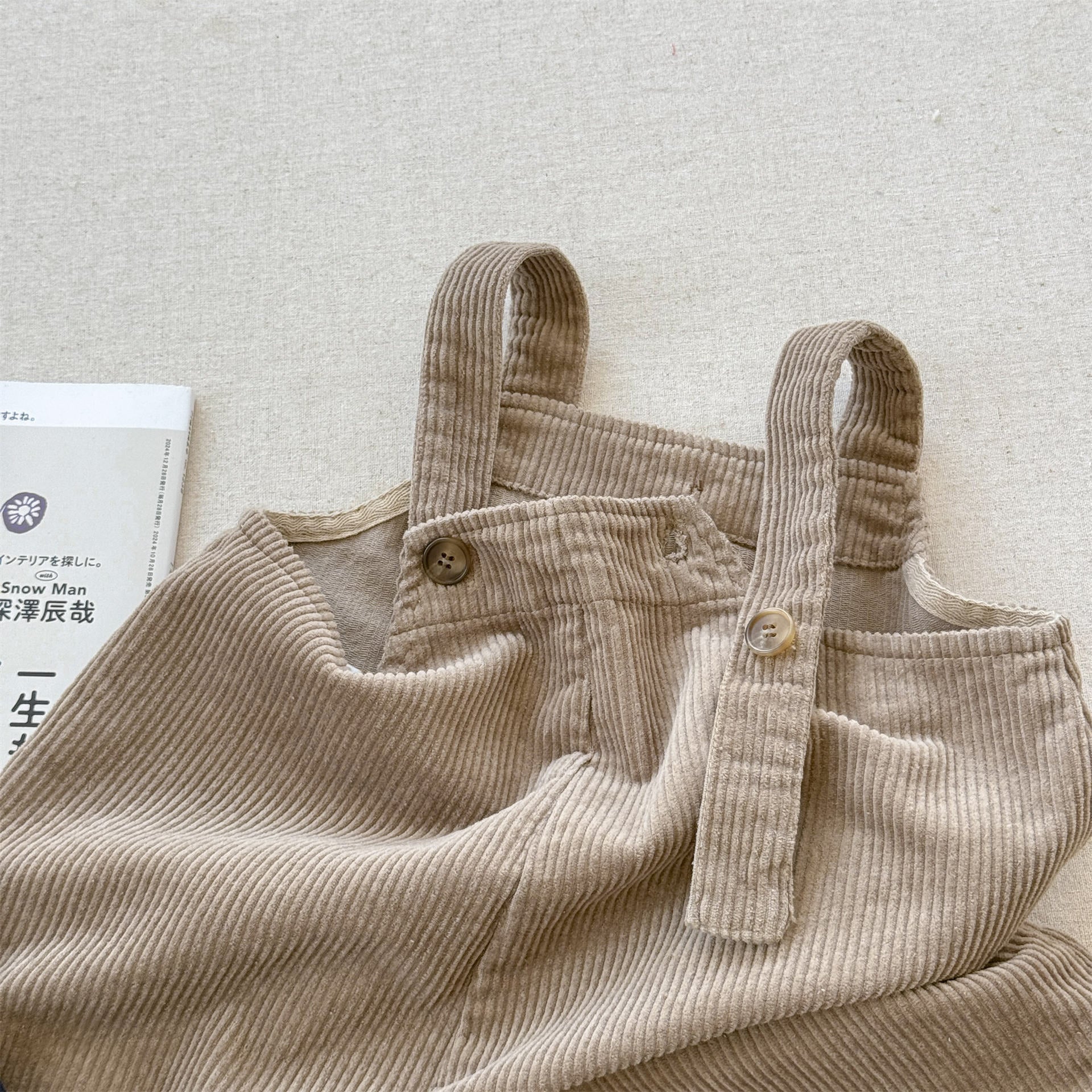 -コーデュロイオーバーオール サロペット ワイドパンツ【mh0010811】 - mamahalo shop - オーバーオール -  べビー服 - 子供服 - 男の子 - 女の子