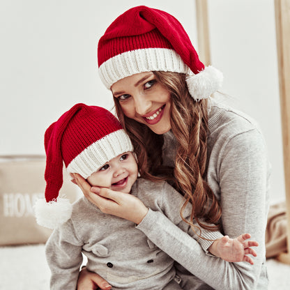 Baby Kids Knit Santa Pom-pom Hat Knit Cap 【mh0000889】