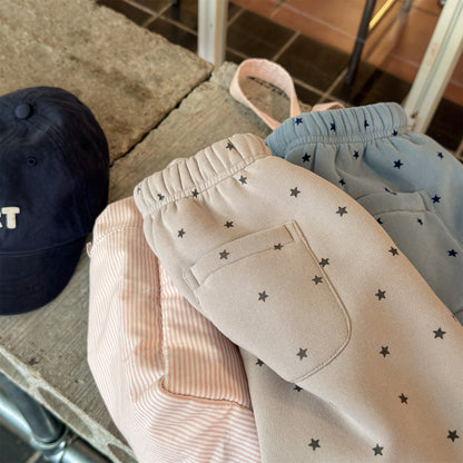 裏ボアスウェットパンツ 星スタープリント 暖パン ジャージ【mh0011907】