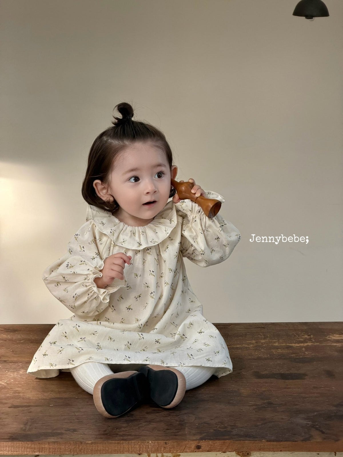Kids' Floral Ruffle Collar Long-Sleeve Dress [mh0014320]