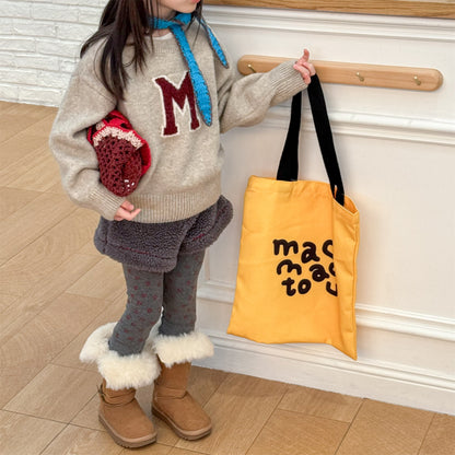 -ビッグワッペンニットセータープルオーバー【mh0010813】 - mamahalo shop - ニット・セーター -  べビー服 - 子供服 - 男の子 - 女の子