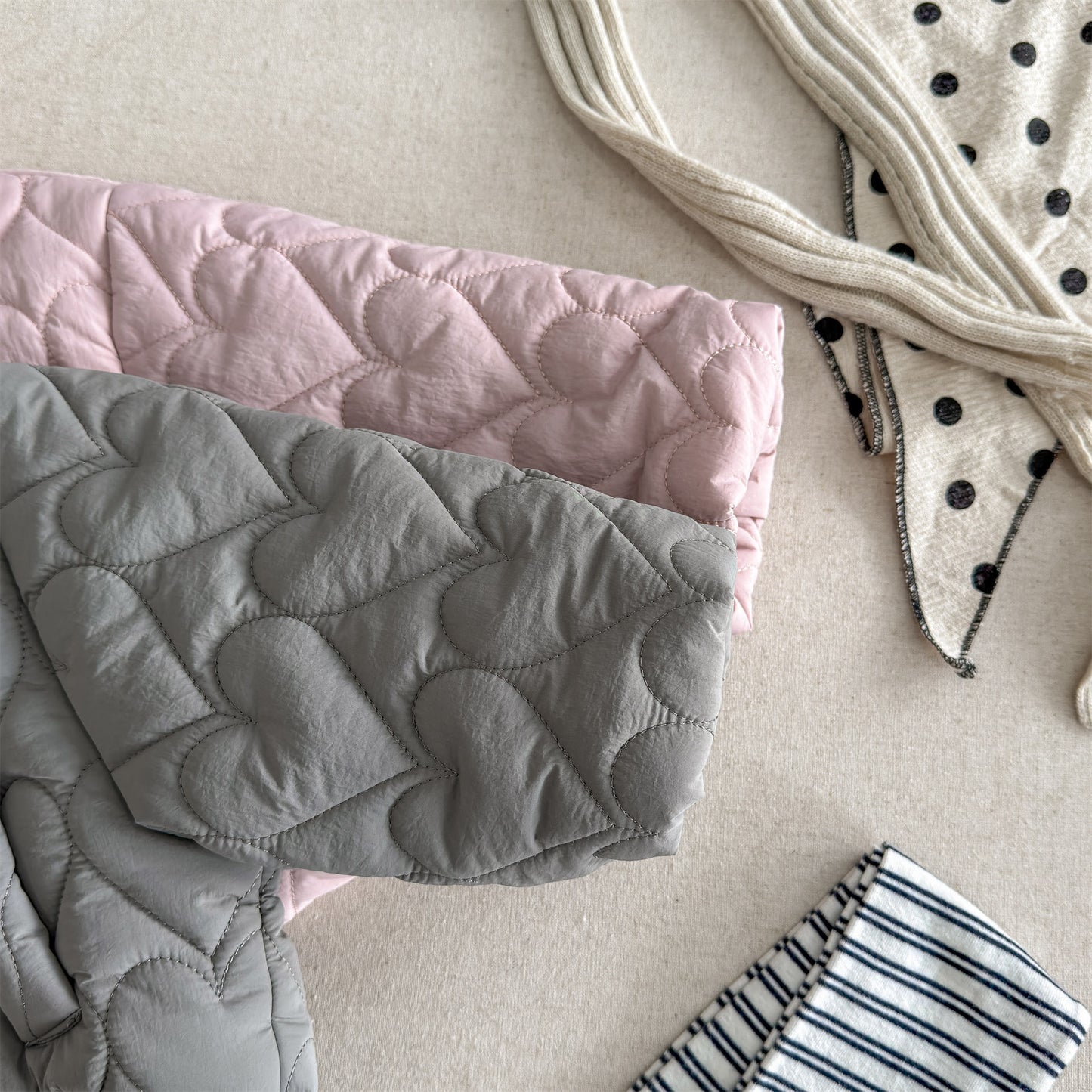 ハートキルティングジャケット キルトブルゾン ショートコート【mh0011912】