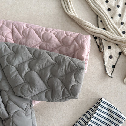 ハートキルティングジャケット キルトブルゾン ショートコート【mh0011912】