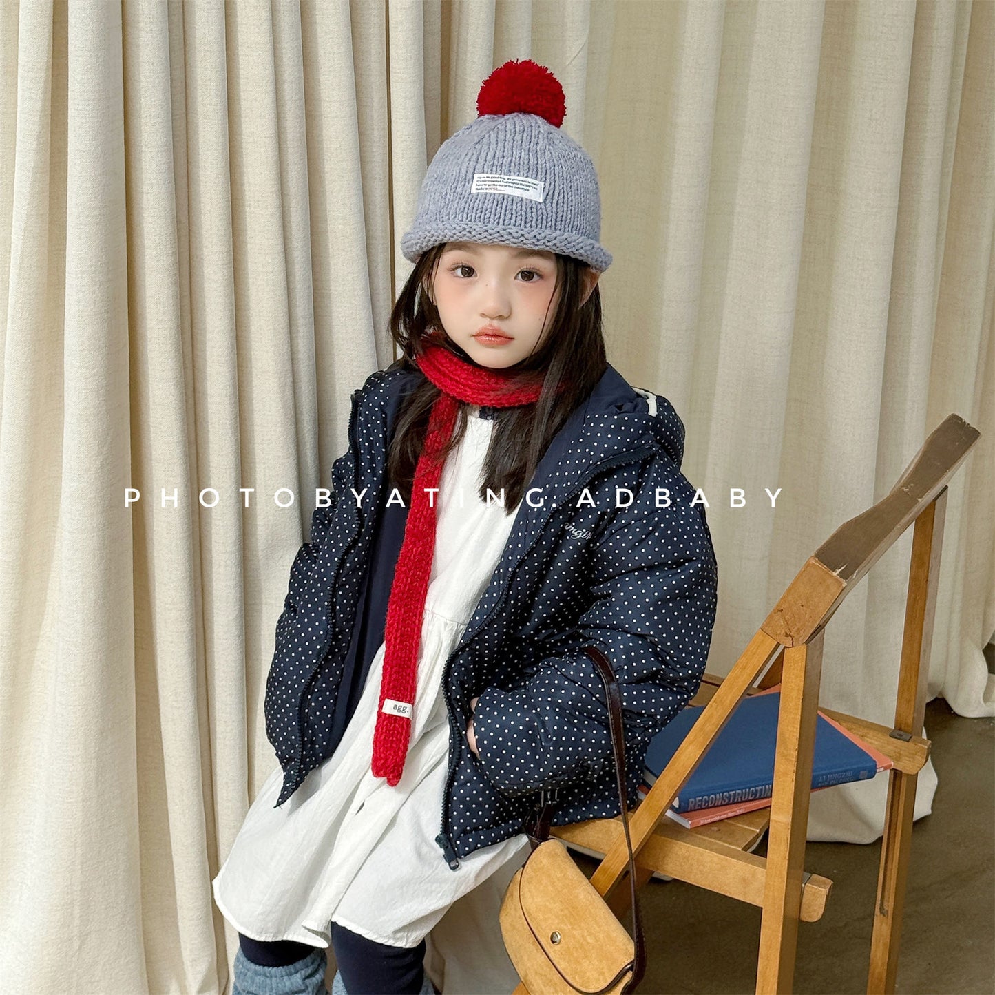 中綿フーディブルゾンジャケット 無地/ドット アウターコート【mh0011915】