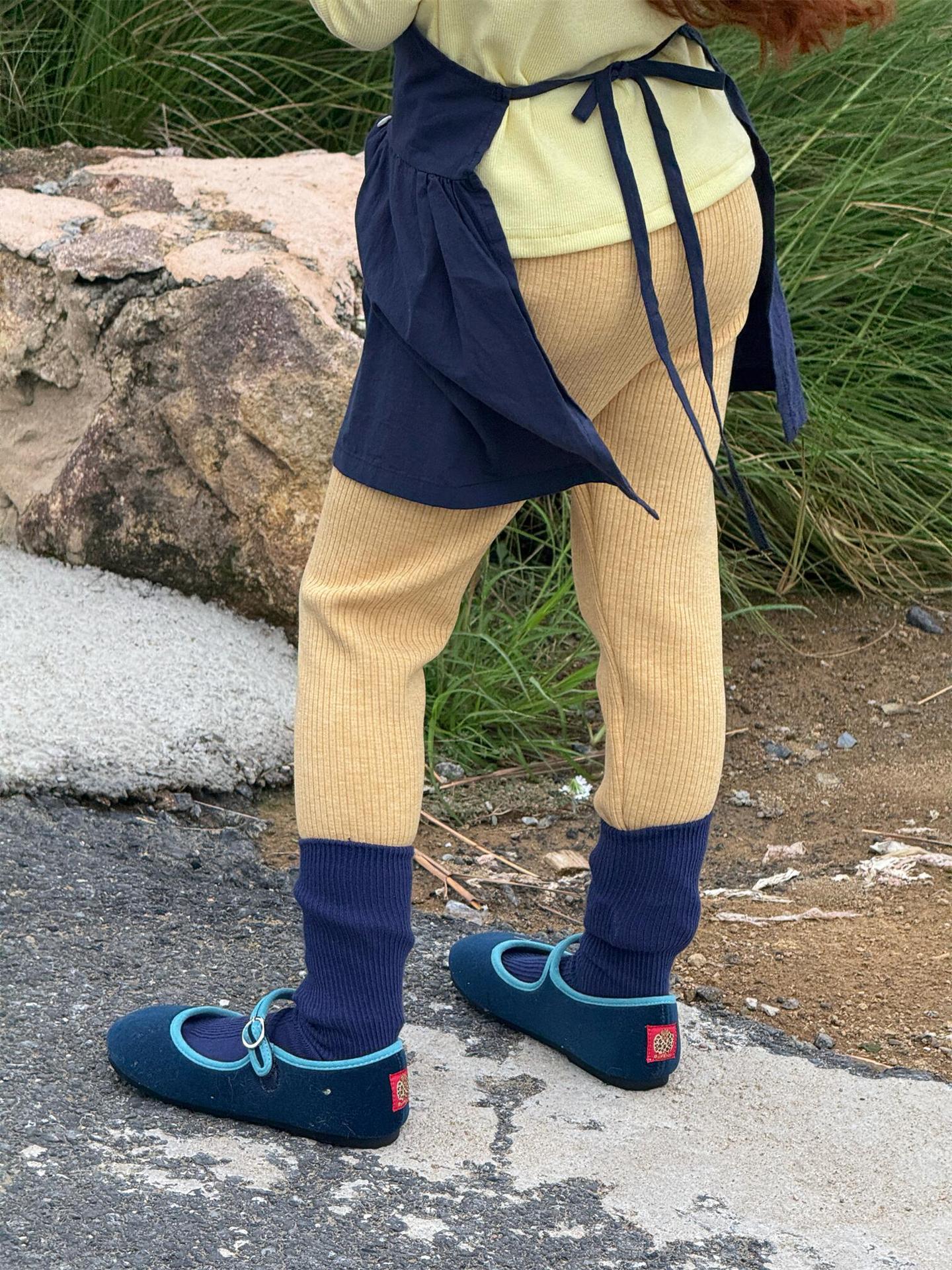 リブレギンスパンツ 厚手 シンプル ベーシック【mh0011760】