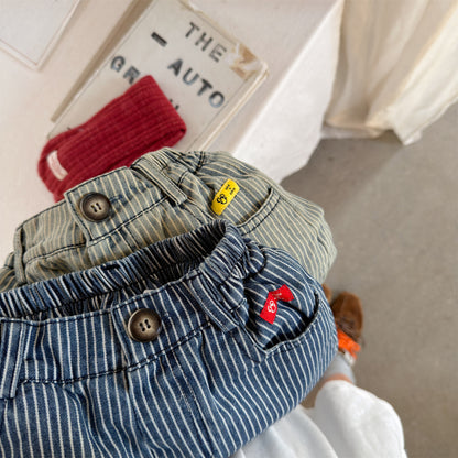 裏ボアデニムパンツ ストライプ 暖パン ジーンズ【mh0011914】