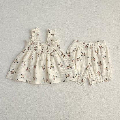 Floral Ruffle Camisole Bloomer フリル キャミソール ブルマ【mh0013159】