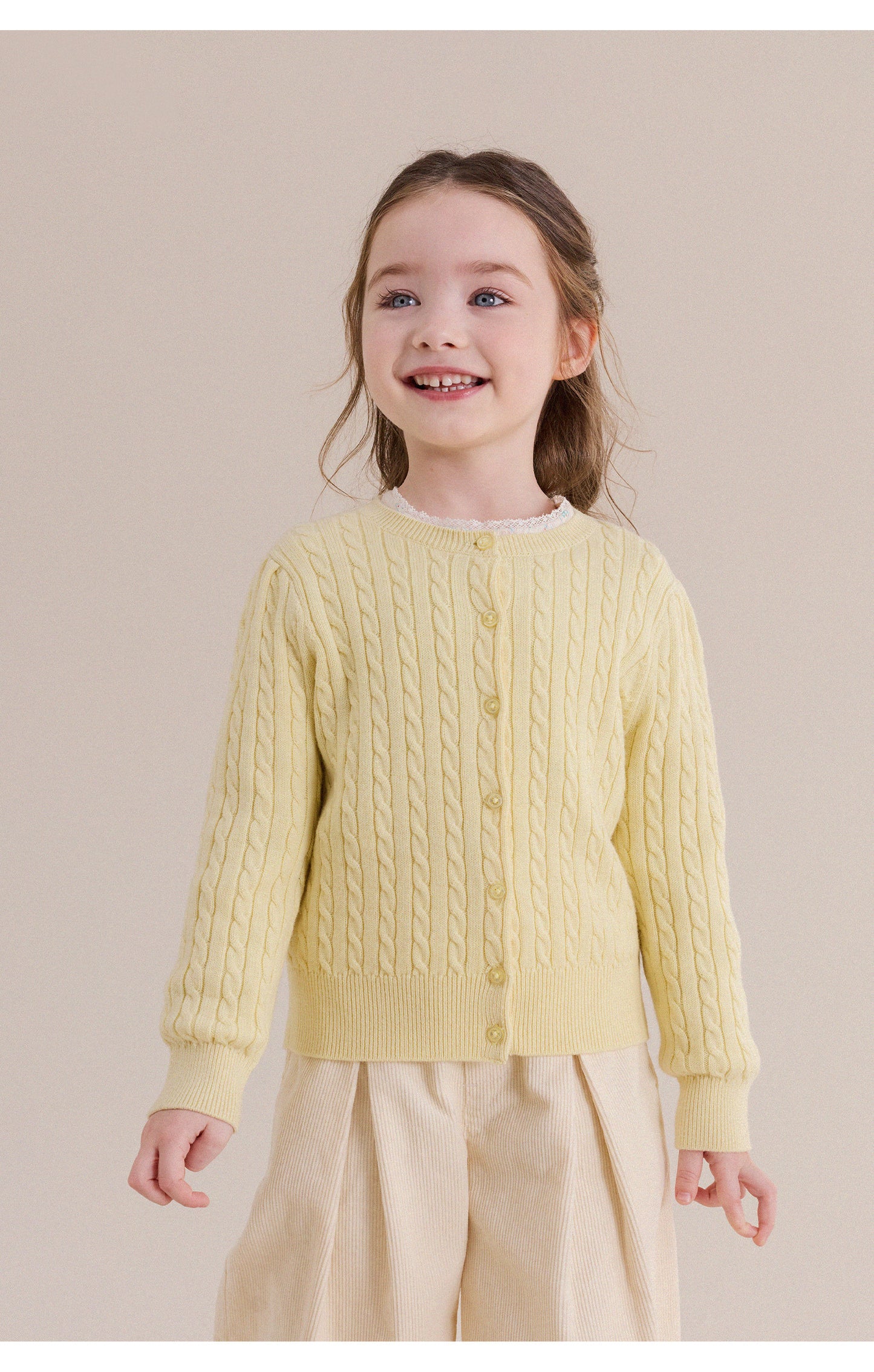 Kids Juniors Cable Knit Cardigan [mh0013973]