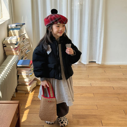 パッチワークブルゾン 中綿ジャケット コート【mh0011918】