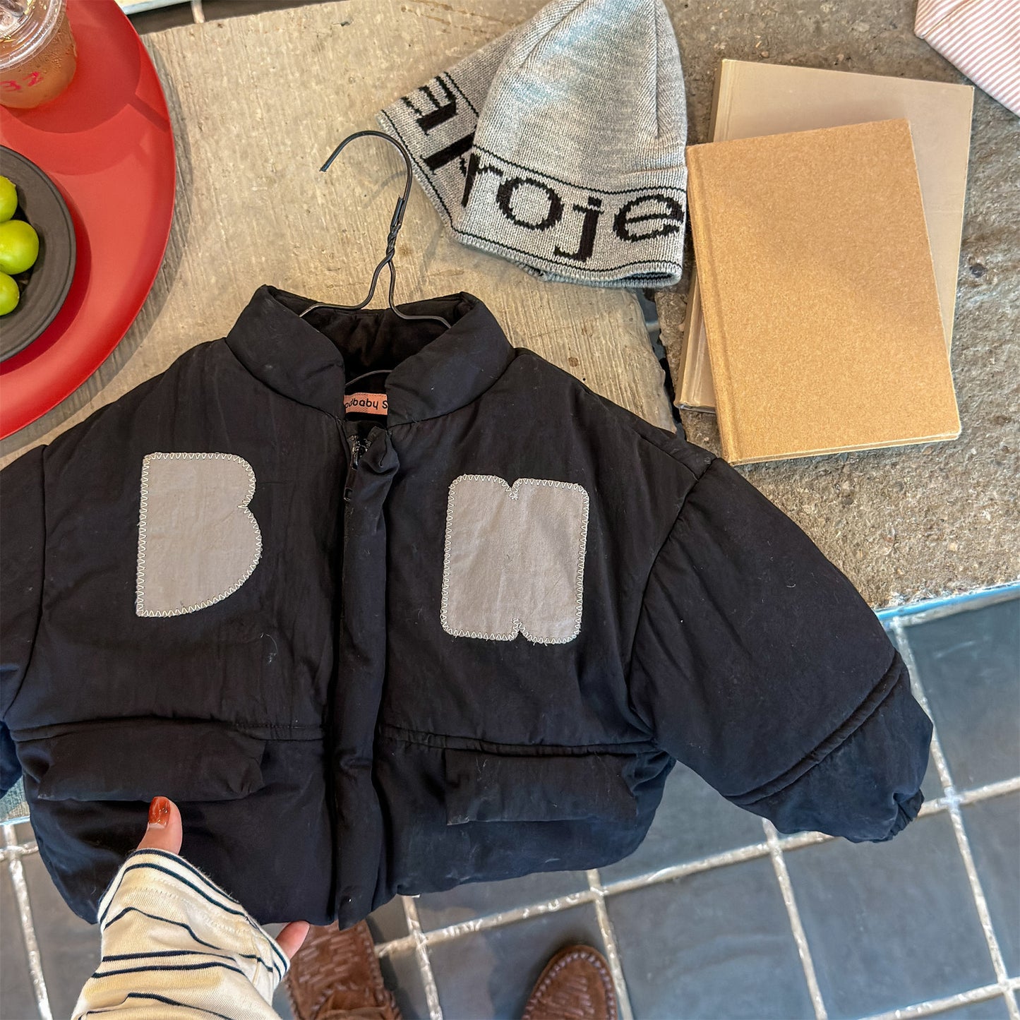 パッチワークブルゾン 中綿ジャケット コート【mh0011918】