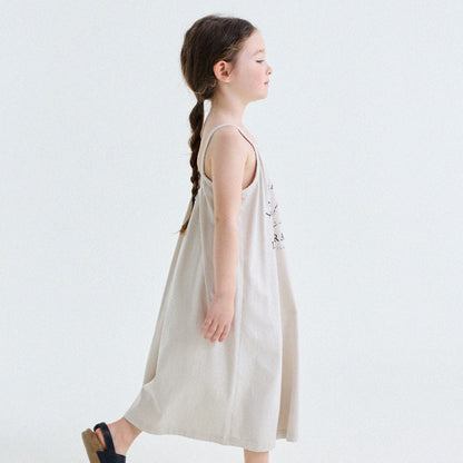 Vintage Printed Cotton Sundress ラッフル キャミソールワンピース【mh0013201】