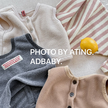 -フロントボタン付きフリースベスト【mh0010809】 - mamahalo shop - ベスト -  べビー服 - 子供服 - 男の子 - 女の子