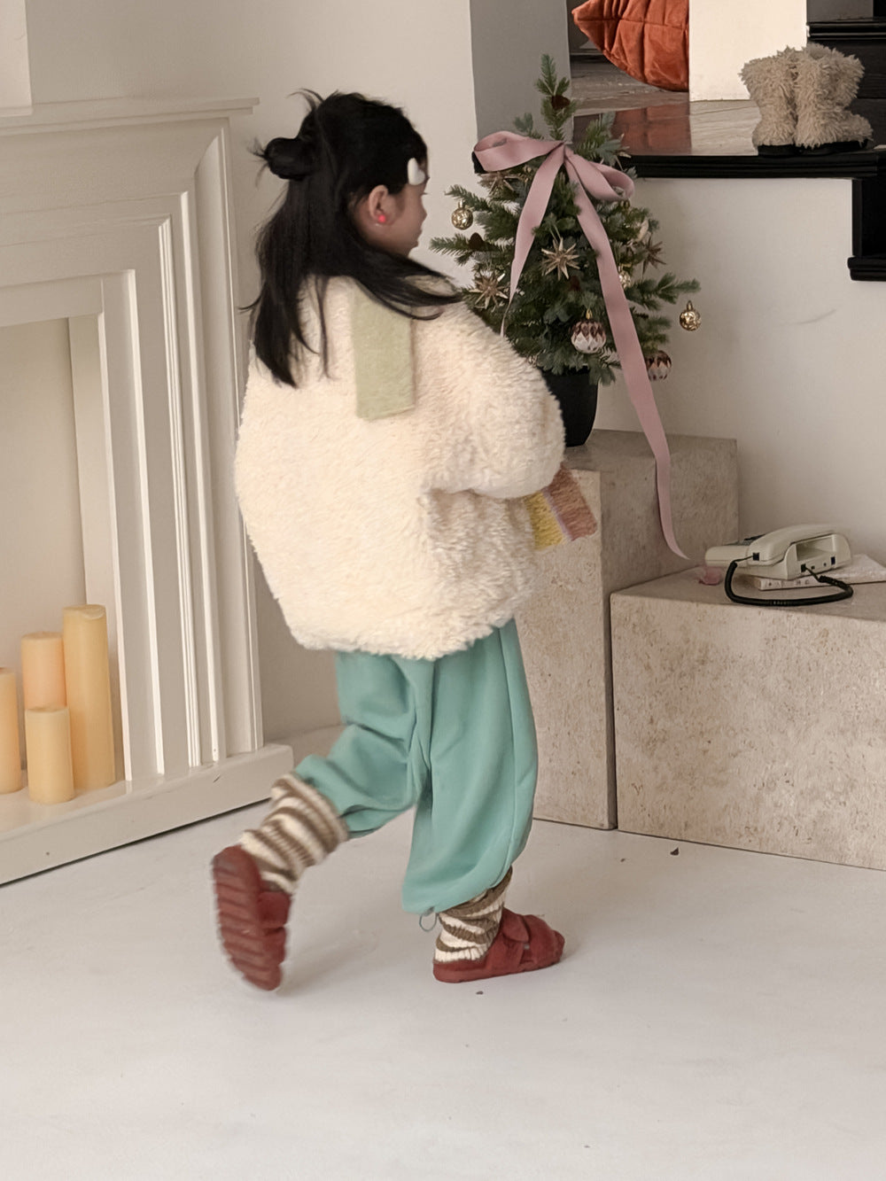 フリースダッフルジャケット ファーフリース トグルボタン アウター【mh0011865】